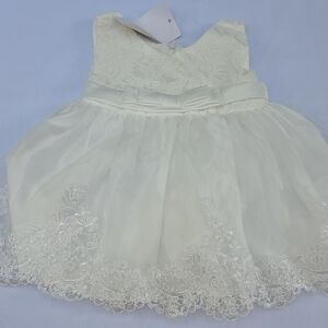 Source Unknown Cream Lace Formal Kids Dress